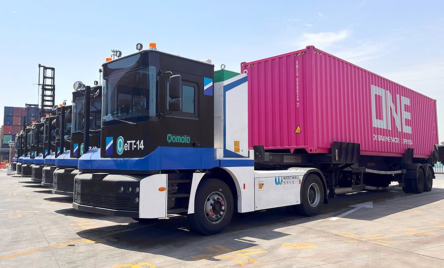 ELECTRIC TERMINAL TRUCKS ARRIVE PORT OF SOHAR ELECTRIC TERMINAL TRUCKS ARRIVE PORT OF SOHAR