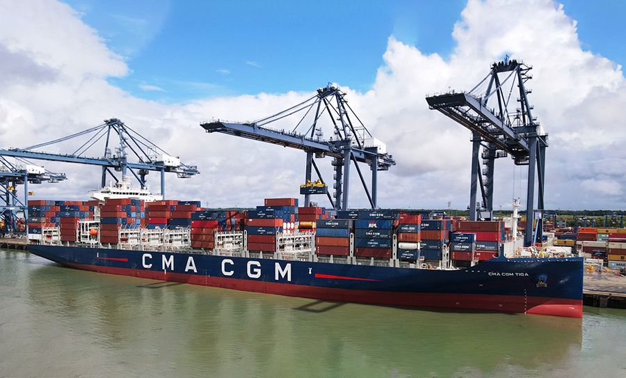 CMA CGM TIGA Makes Maiden Call to Felixstowe CMA CGM TIGA Makes Maiden Call to Felixstowe